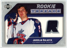 2005-06 Upper Deck Hockey Jaroslav Balastik Rookie Threads Relic RT-JB