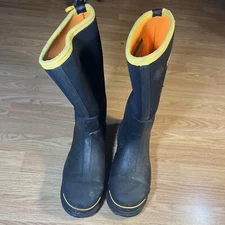 dryshod mens size 9.5 black rubber steel toe waterproof boots