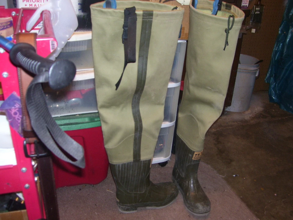 HODGMAN RUBBER BOOT X-TALL HIP BOOTS WADERS SZ 10 HUNTING FISHING FETISH - Image 3 of 4
