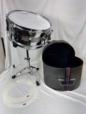 Awesome LUDWIG 8-Lug 12.5" STEEL ROCKER SNARE DRUM W/ Enduro Case Pearl Stand