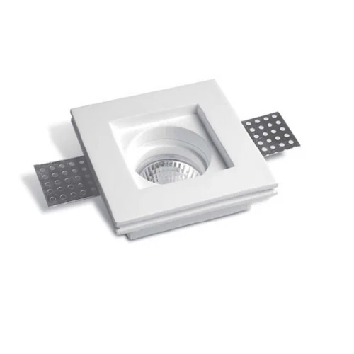 SQUARE PLASTER SPOTLIGHT HOLDER WITH GU10 ATTACHMENT PLASTER SPOTLIGHT HOLDER GU10