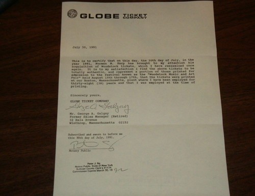 WOODSTOCK $18 MAIL ORDER 1969 TICKETS JIMI HENDRIX GRATEFUL DEAD JANIS JOPLIN 1 - Picture 12 of 12