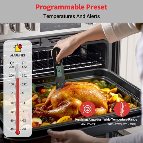INKBIRD Instant Read Meat Thermometer IHT-1X BBQ Food Probe -50°C ~ 300°C Grill - Picture 6 of 6