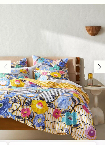 Anthropologie SANDRA Organic Cotton Sateen King Duvet Cover