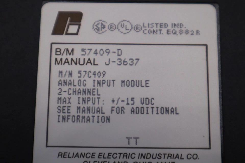 NEW OPEN BOX Reliance Electric 57409-D Analog Input Module 57409D STK G412 - Image 2 of 4