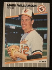 1989 Fleer Mark Williamson Second Year Baseball Card #626 Orioles Pitcher VG O/C