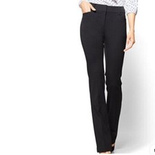 New York  Company Women  s Sz 12 Petite Dress Pants Trousers Solid Black Stretch