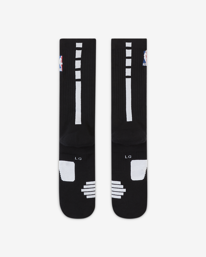 Nike Elite NBA Crew Basketball Socks Black White SX7587-010 Men