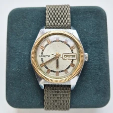 Raketa Dual Calendar White dial USSR Soviet Watch Caliber 2628.N 19 jewels