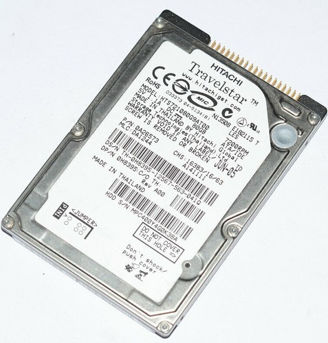 Hitachi 80G 7200RPM HTS721080G9AT00 Internal 2.5 Inch IDE Notebook Hard Drive - Picture 4 of 7