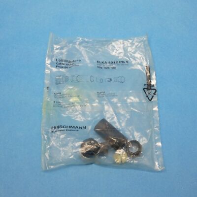 Hirschmann ELKA 4012 PG9 M12 Connector Female Straight 4-Pin A-Coded Screw Type