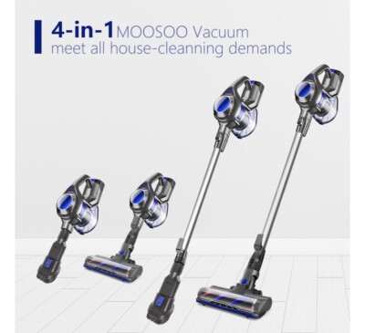   MOOSO LT450 4-in-1 Stick Vacuum Cleaner with HEPA Filters - Black.   