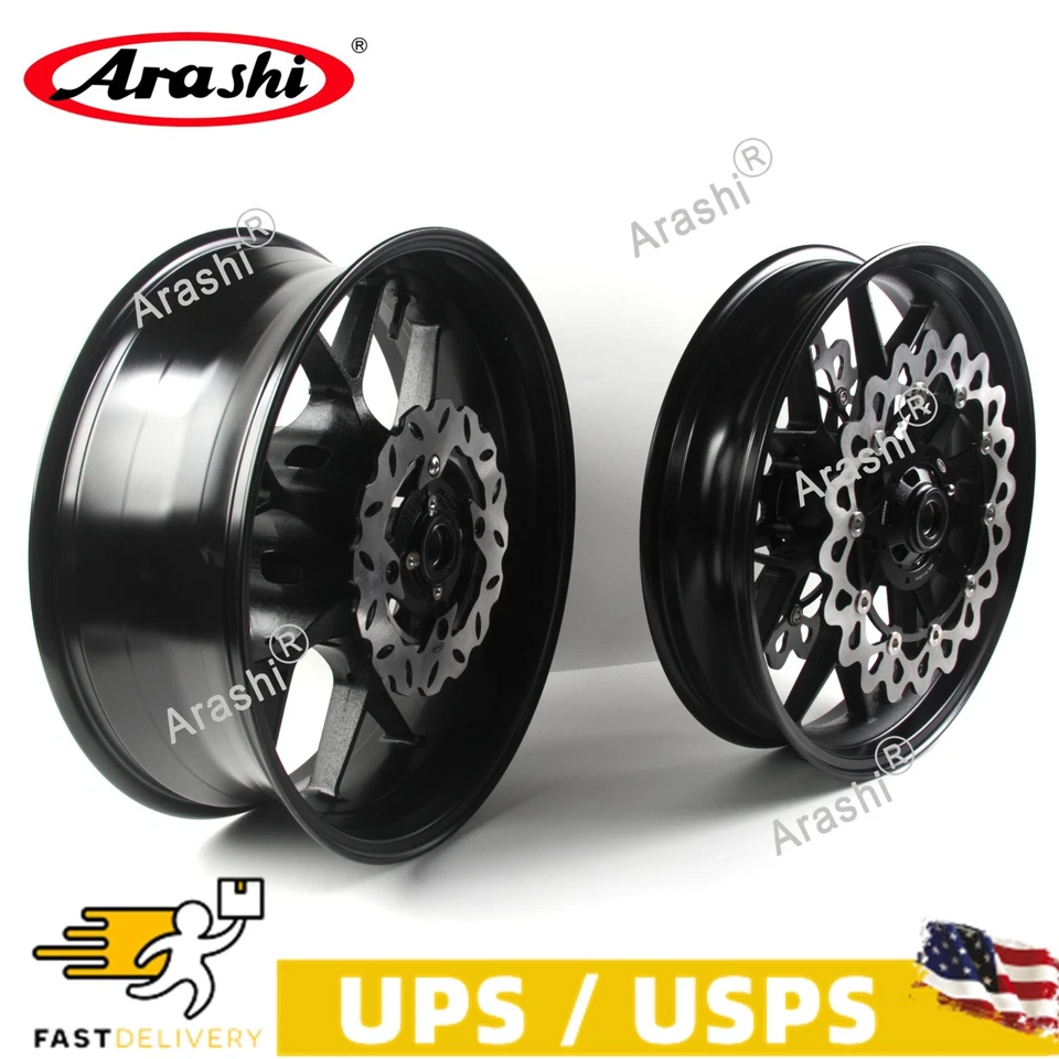 Rotores de freno de llanta trasera delantera para Honda CBR1000RR CBR 1000RR 2006 2007 B EE. UU. Foto 3 de 4