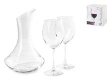 Set 3 pezzi degustazione set composta da 2 calici da vino cc 550, 1 caraffa deca