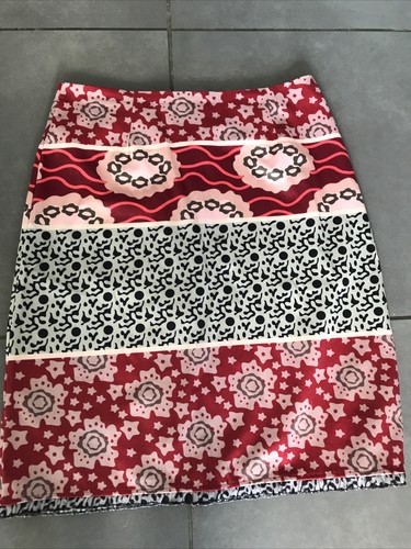 Jupe Midi Asymétrique John Paul Richard – Taille M – Multicolore – Motif Géométrique – Mesh