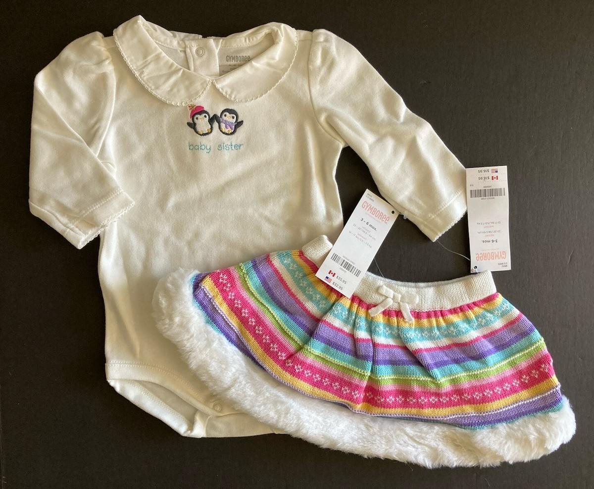 Robe Sweat Gymboree Pour Bébé Fille - Motif Pingouin, Lavande, Taille Newborn, Neuf Avec étiquettes
