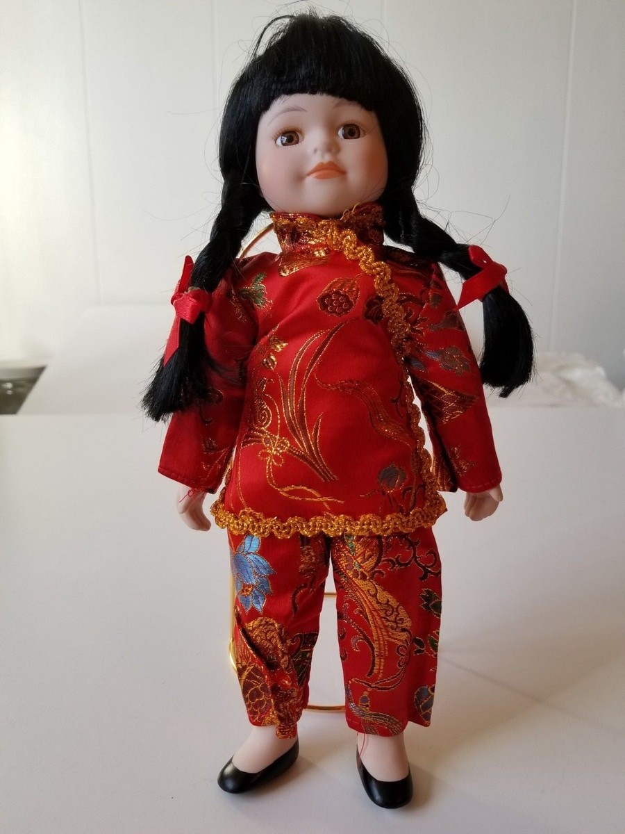 Vintage Chinese New Year PORCELAIN ASIAN DOLL Chinese New Year 10