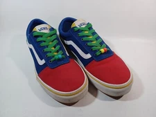 VANS kidz Old Skool Canvas Yacht Club Green/Blue/Yellow/Red ~~~ Youth Sz 4