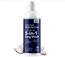 Organic Dog Shampoo and Conditioner - 5-in-1 for Allergies and Dry, Itchy 