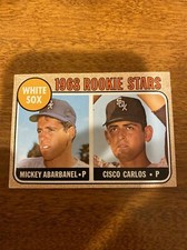 1968 Topps card 287 Chicago White Sox Rookie Stars Mickey Abarbanel-Cisco Carlos