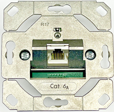 GIRA Netzwerkdose 1fach Cat.6A IEEE 802.3an Einsatz 245100 Anschlussdose