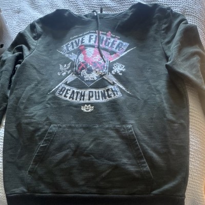 Five Finger Death Punch Men's Black Hooded Pullover Hoodie with Pockets Size L