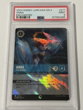 Lorcana Anna True-Hearted Holofoil Card Enchanted Ursula's Return - PSA9