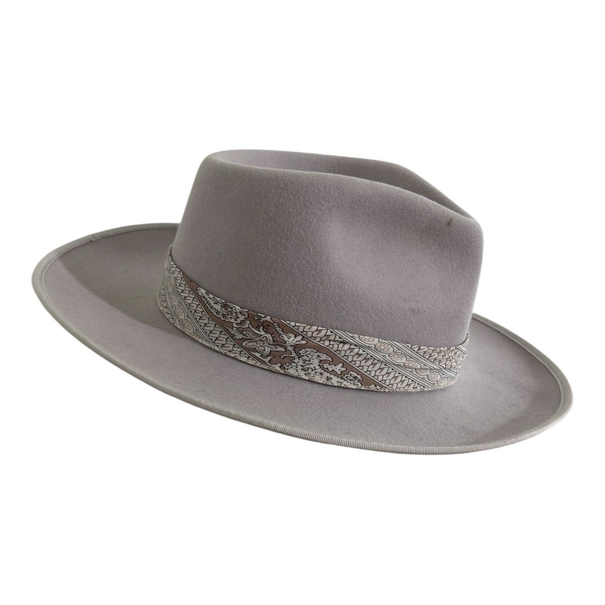 Anthropologie Heritage Stables Gray 100% Wool Felt Western 