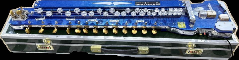 PROFESSIONAL MUSIC INSTRUMENT SIZE 36" ELECTRONIC BENJO BULBUL TARANG 16 STRINGS - Image 4 of 4