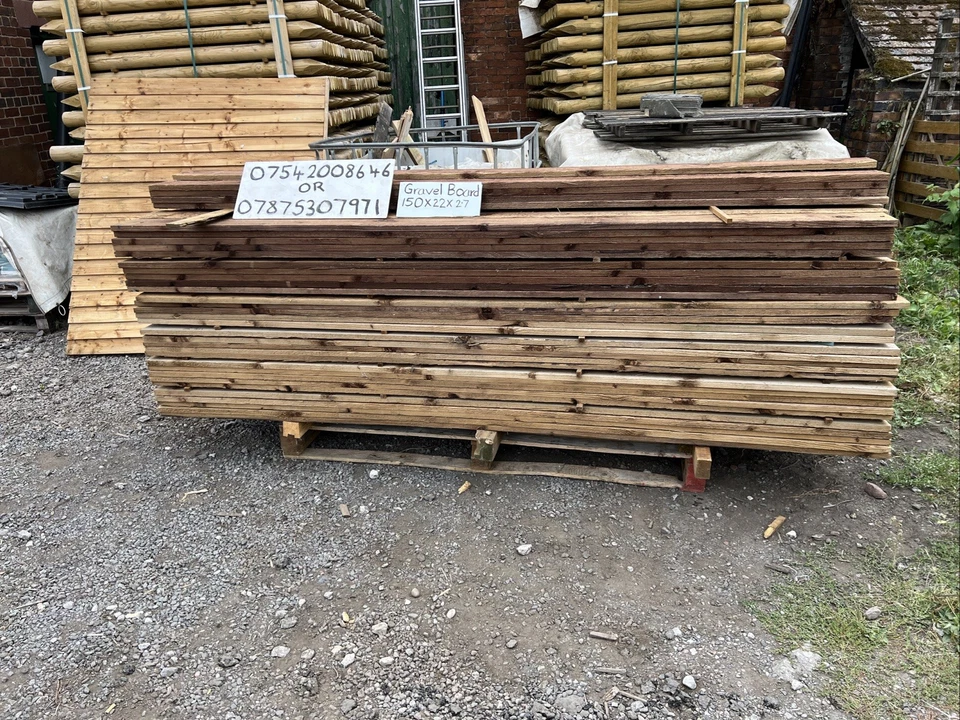GRAVEL BOARDS 150x22x2.7 £8.00 TREATED COLLECT OR DELIVER AT EXTRA COST - Image 2 of 4