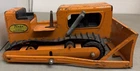 Vintage Tonka Giant Bulldozer Construction Vehicle Pressed Steel Orange 1960s