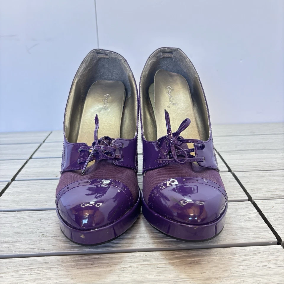 Tacones de aguja vintage Quipid púrpura talla 9 Foto 2 de 4