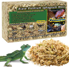 5.3OZ Premium Sphagnum Moss for Reptiles- 6QT Natural Reptile Moss Dried, Forest