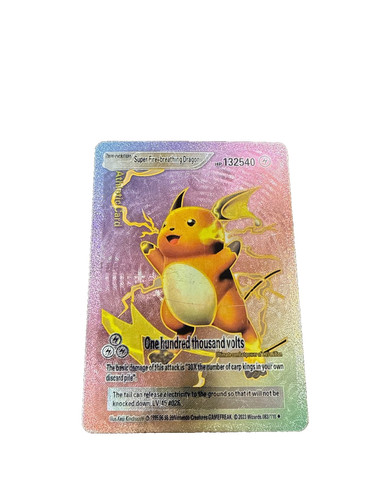 rainbow pokemon card super fire breathing dragon