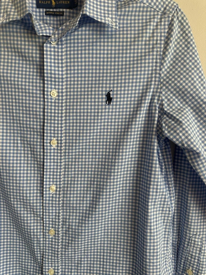 Ralph Lauren для мальчиков длинным рукавом имбирь рубашка на пуговицах размер большой 14/16 - Изображение 3 из 4