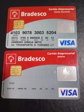 Brasil - Bradesco - Card and Sample - Visa -Expired - 2 Cards