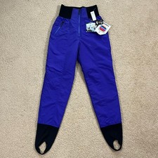 Vintage Tyrolia Skiwear Womens Puple Ski Pants Size 8 Deadstock