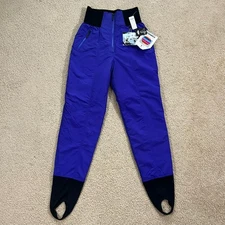 Vintage Tyrolia Skiwear Womens Puple Ski Pants Size 8 Deadstock
