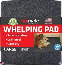 Drymate Whelping Box Liner Mat 48x50 - USA Made, Waterproof, Machine Washable
