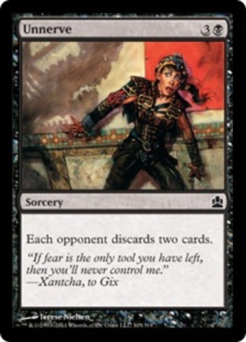 MTG - Unnerve - Commander - NM, English Magic FLAT RATE SHIP