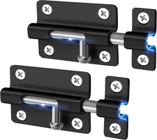 2-Pack Heavy Duty Slide Latch Locks – Keyless Steel Gate Locks w/ Screws   #91