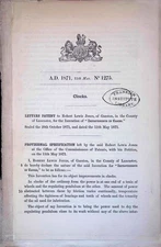 1871 British Patent Specification Jones Clock Improvements Horological