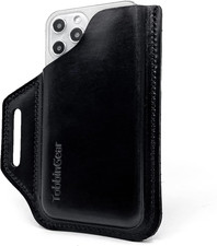 Leather Belt Phone Pouch, Leather Cell Phone Holster, Universal Phone Case wi...