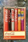 Vintage Coca-Cola Coke Themed Collectible Six Pen Set Diet Coke Fanta New In Box
