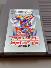 Blades of Steel Nintendo NES Game Cartridge and Manual