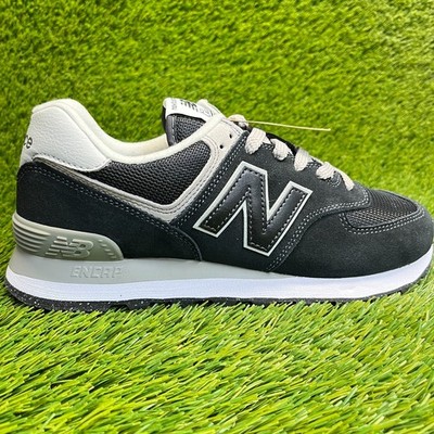 New Balance 574 Classic Mens Size 8 Black Gray Athletic Running Shoes Sneakers