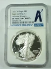 2021 W PROOF American Silver Eagle NGC PF70 Ultra Cameo T-2