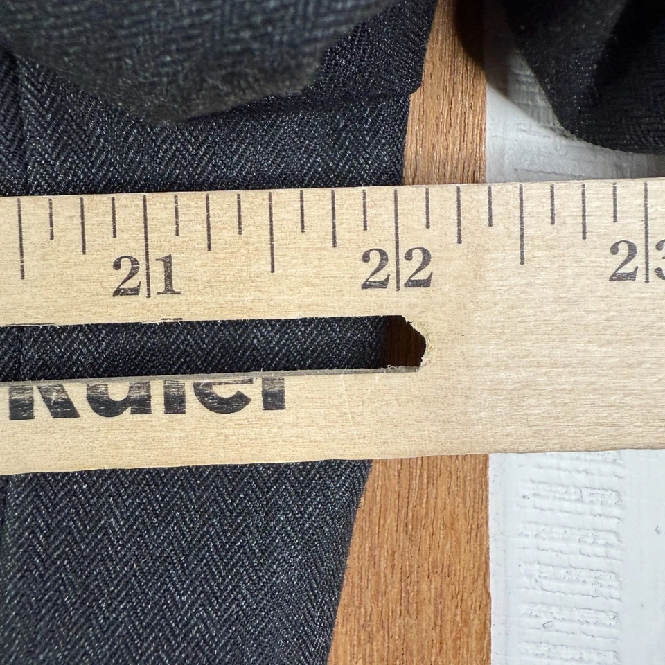 Merona Suit Mens 42L Gray 3 Button Sport Fabric Pants 38x31 Flat Front Solid - Image 3 of 4