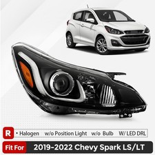 For 2019-2022 Chevy Spark Halogen Headlight W Led Drl In Bumper Right Side Rh For 2019-2022 Chevy Spark Halogen Headlight W Led Drl In Bumper Right Side Rh