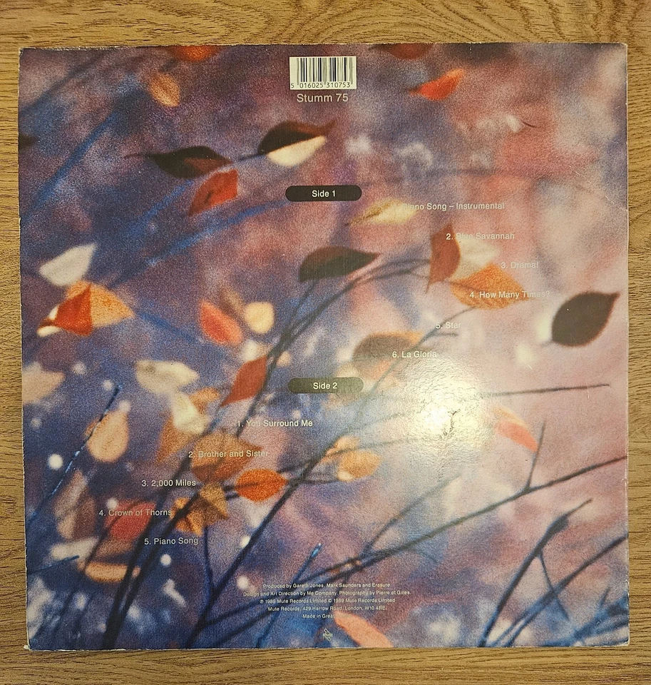 Erasure Wild Vinyl Record LP 1st Press Mute Stumm 75 + 2 Inserts - Image 2 of 2